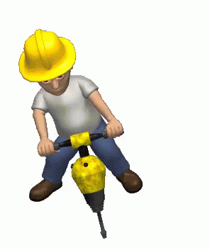 construction worker with jackhammer